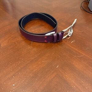 Robert Graham Purple Leather Belt 36
